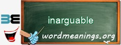 WordMeaning blackboard for inarguable